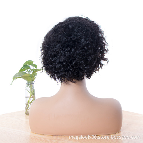 Lace Front Wig 13x4 180 Density  Lace Wigs For Women ,Short Pixie cut curly Human Hair Wig